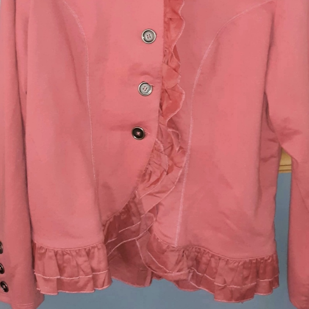 Cynthia Rowley Lightweight Ruffled Jacket - Picture 3 of 5
